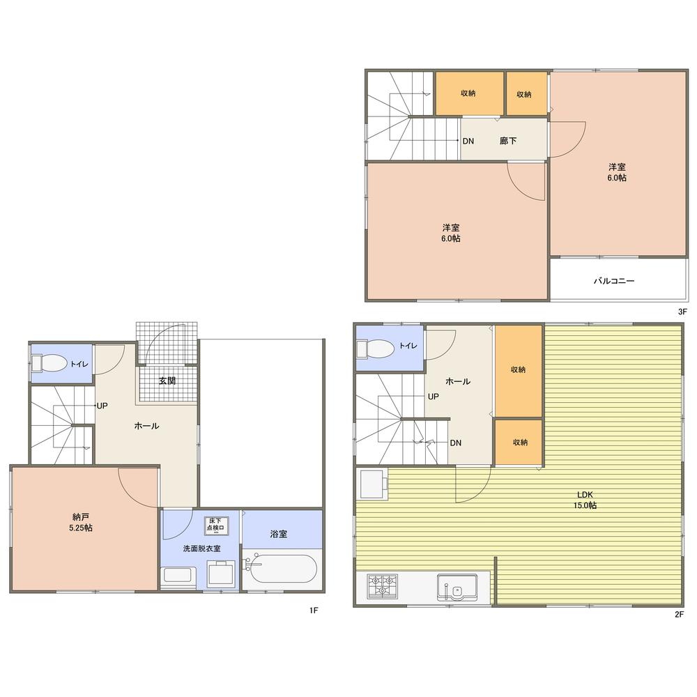 Floor plan. 31,800,000 yen, 2LDK + S (storeroom), Land area 67.71 sq m , Building area 96.67 sq m