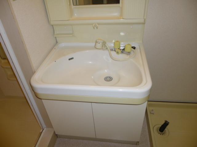 Washroom. Large independent washbasin shampoo dresser