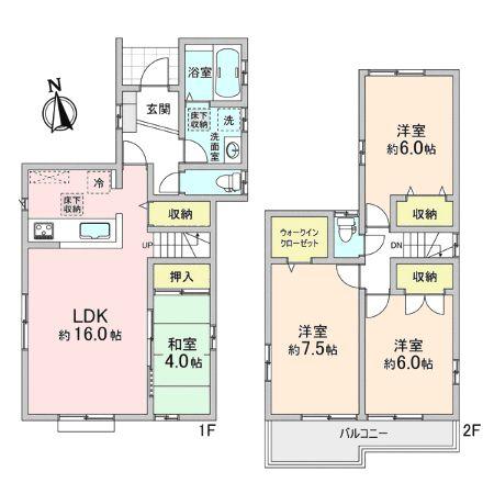 Floor plan. 22,800,000 yen, 4LDK, Land area 130.99 sq m , It is a building area of 94.81 sq m floor plan