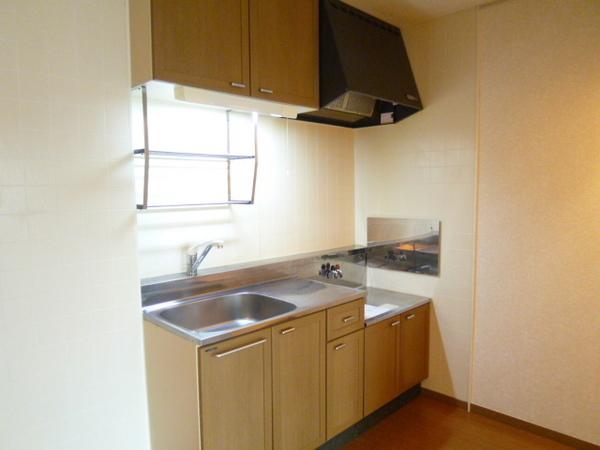 Kitchen. Two-burner gas stove installation Allowed