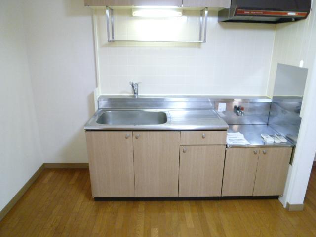 Kitchen. Two-burner gas stove installation Allowed