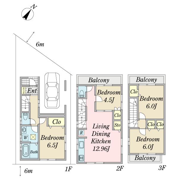 Floor plan. 41,800,000 yen, 4LDK, Land area 62.69 sq m , Building area 98.01 sq m