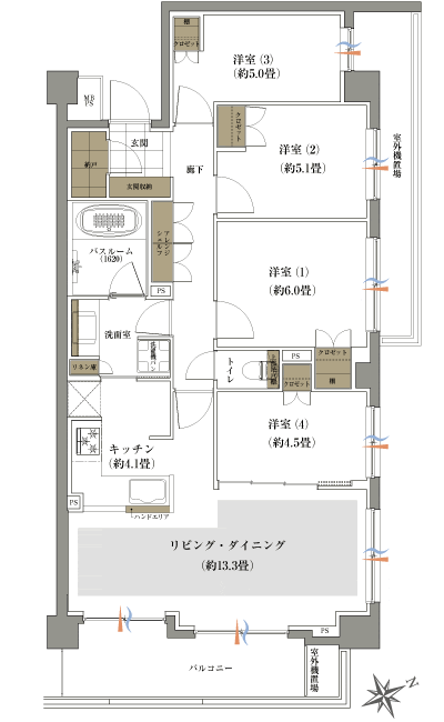 Floor: 4LDK + N, the occupied area: 85.29 sq m, Price: 48,100,000 yen, now on sale