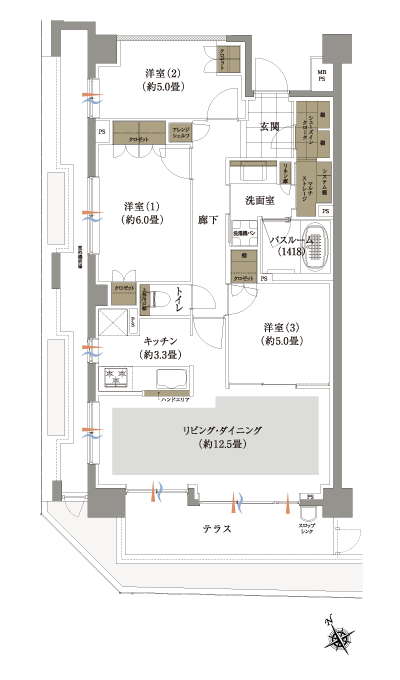 Floor: 3LDK + SIC + MS, the occupied area: 75.56 sq m, Price: 41,600,000 yen, now on sale