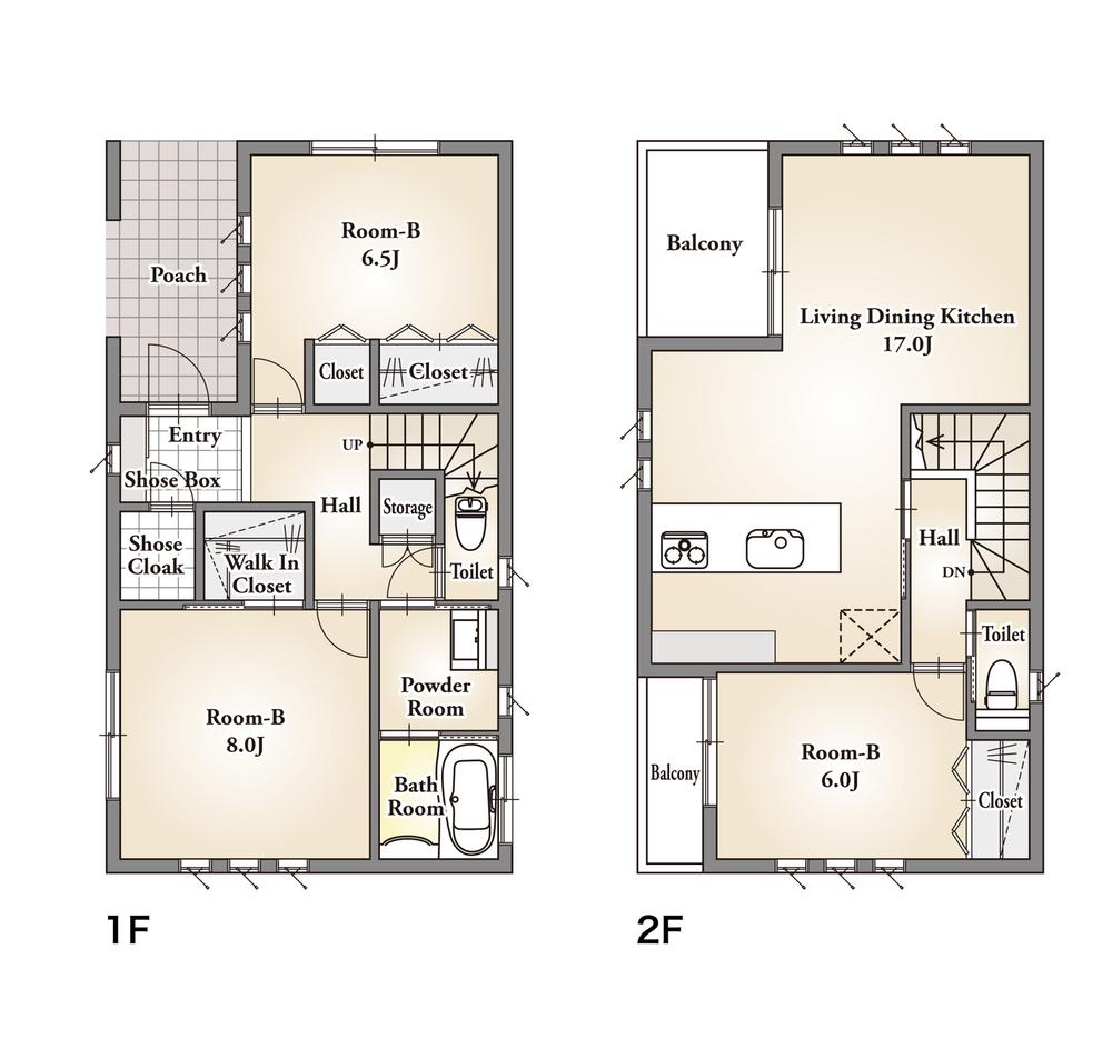 Floor plan. 34,800,000 yen, 3LDK, Land area 131.4 sq m , Building area 95.22 sq m 2 Kaihiro people 17 quires living 3LDK