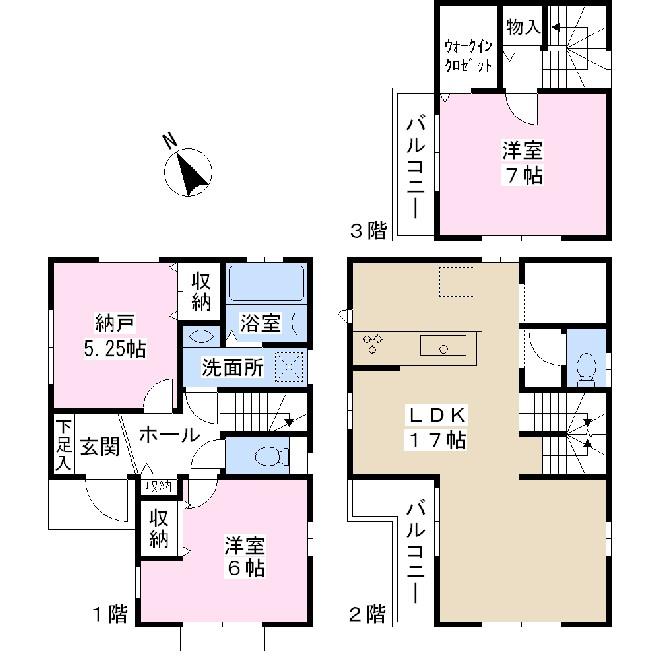 Floor plan. 36,300,000 yen, 2LDK + S (storeroom), Land area 71.72 sq m , Building area 91.07 sq m