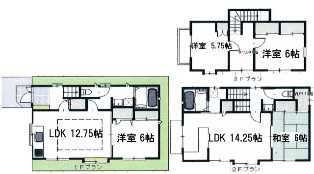 Floor plan. 55,800,000 yen, 4LLDDKK, Land area 85.68 sq m , Building area 131 sq m