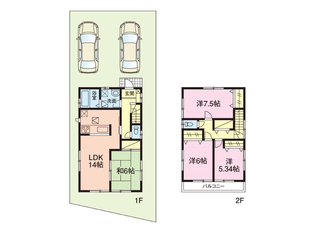 Floor plan. 31,800,000 yen, 4LDK, Land area 108.55 sq m , Building area 94.39 sq m