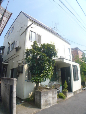 Building appearance. Bright floor plan facing the road