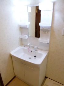 Washroom. It is dressed also easy in a wash basin with a shower