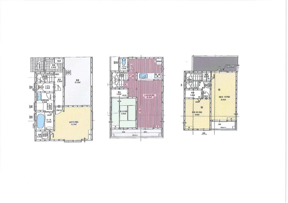 Floor plan. 39,500,000 yen, 4LDK, Land area 69.32 sq m , Building area 106.91 sq m