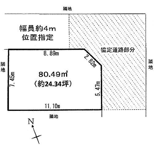 Compartment figure. Land price 26 million yen, Land area 80.49 sq m