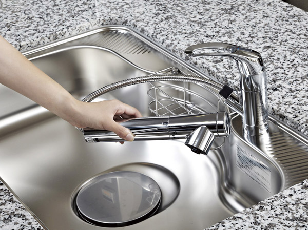 Kitchen.  [Water purification function with hand shower faucet] To cooking and drinks, anytime, You can use clean, delicious water. If you pulled out the nozzle part, It will also be on hand shower.