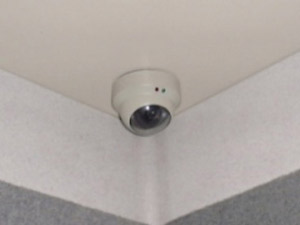 Security.  [surveillance camera] Entrance Hall and bicycle parking lot, Installed security cameras in various places, such as in the elevator. It also demonstrates the effect of suppressing the intrusion.