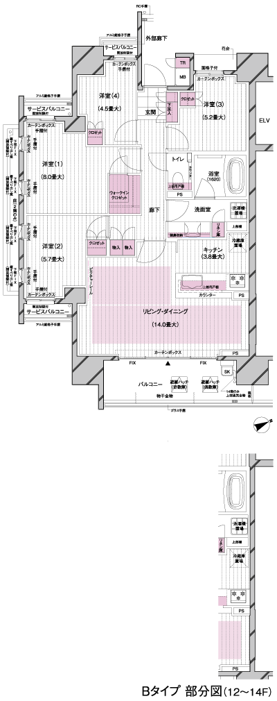 Floor: 4LDK + WIC, the occupied area: 90.99 sq m, Price: TBD