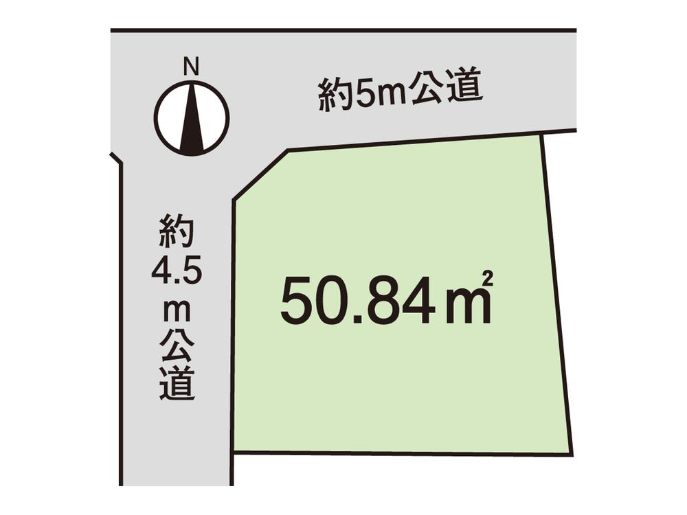 Compartment figure. Land price 4.2 million yen, Land area 50.84 sq m