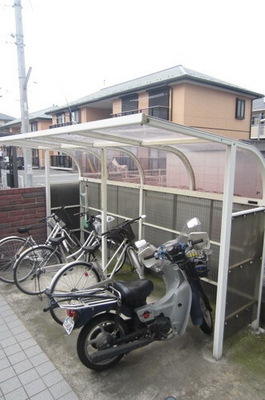 Other common areas. Happy Covered bicycle parking