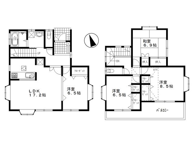 Floor plan. 49,800,000 yen, 4LDK, Land area 138.38 sq m , Building area 112.09 sq m