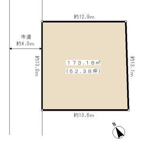 Compartment figure. Land price 19,800,000 yen, Land area 173.18 sq m