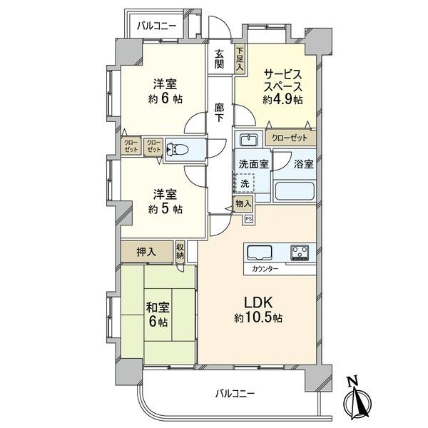 Floor plan. 3LDK + S (storeroom), Price 29,800,000 yen, Occupied area 76.16 sq m , Balcony area 11.8 sq m
