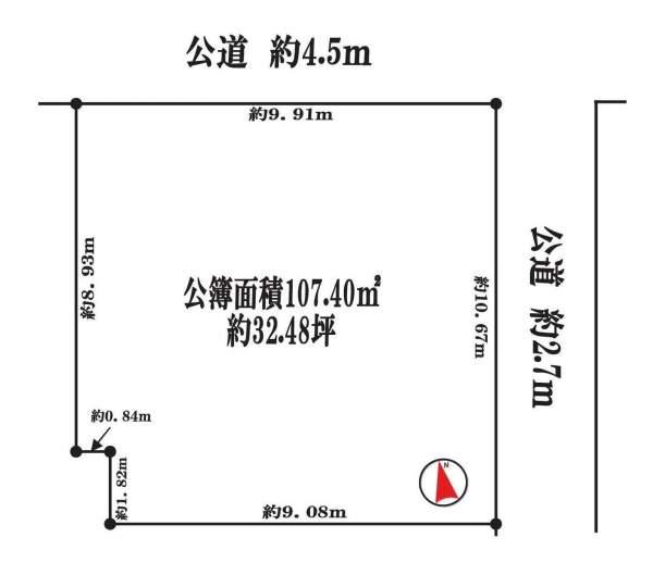 Compartment figure. Land price 35,500,000 yen, Land area 104.61 sq m