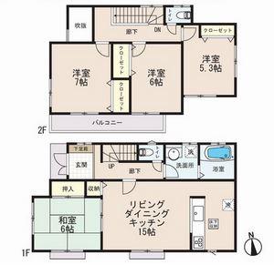 Floor plan. 29,800,000 yen, 4LDK, Land area 165.4 sq m , Building area 96.46 sq m flat 35S corresponding housing