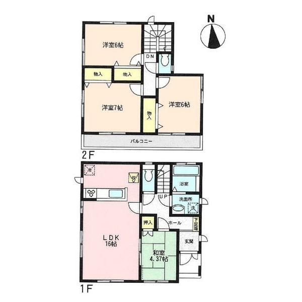 Floor plan. 29,800,000 yen, 4LDK, Land area 115.6 sq m , Building area 94.39 sq m 4LDK 94.39 sq m