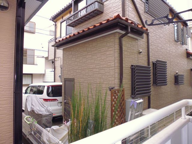 Balcony. The view from the veranda