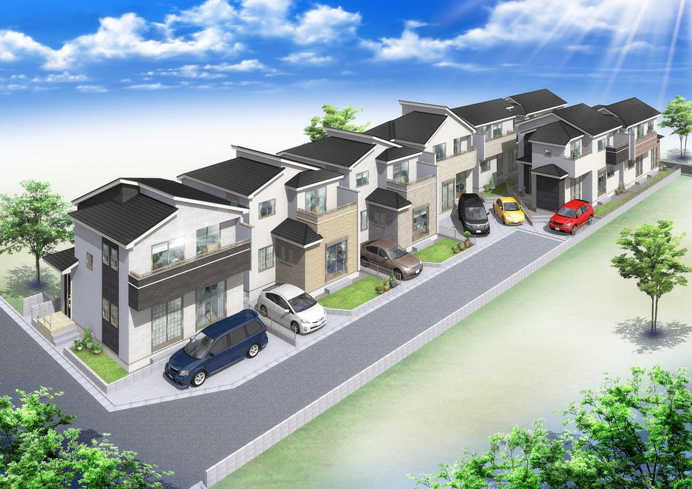 Rendering (appearance). All eight buildings birth to the development subdivision of more than all sections 30 square meters! Casually personality in the sophistication shines appearance design. ※ Rendering of the web is is subject to change in the future in what was drawn on the basis of the drawings of the planning stage. Also outside structure, Planting is an image.