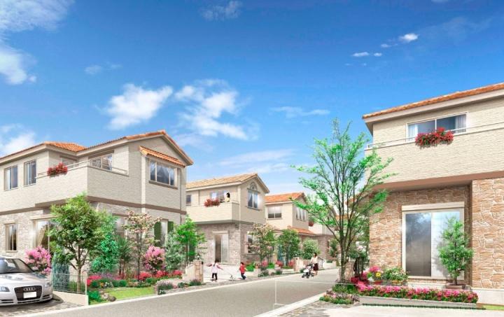 Rendering (appearance). Site area 100 m2 ~ 111-square-meter room town of
