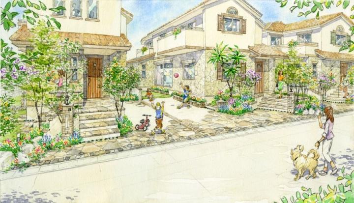 Local photos, including front road. Cute flowers bloom, Open-minded Street Street District