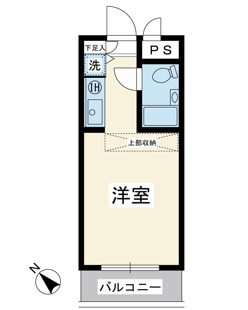 Floor plan. Price $ 40,000, Occupied area 14.47 sq m , Balcony area 2.5 sq m assumed rent 37,000 yen ・ Expected yield 11.1%