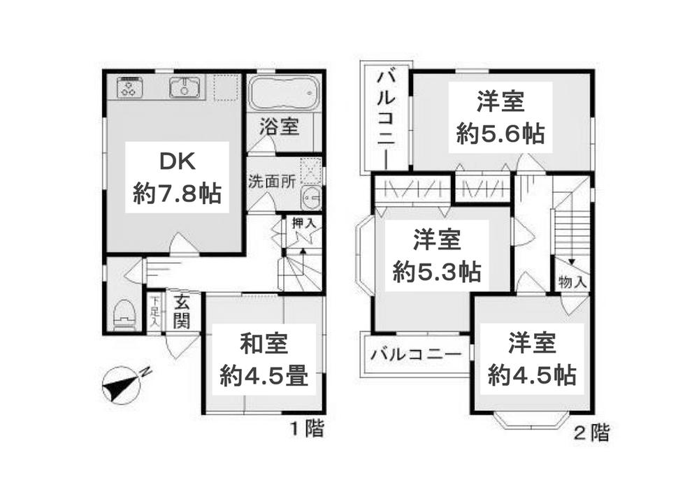Floor plan. 32,800,000 yen, 4DK, Land area 71.16 sq m , Building area 66.92 sq m