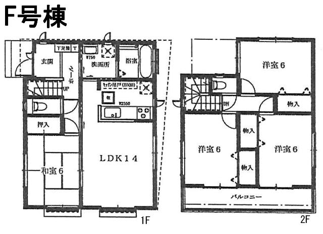 Floor plan. (F Building), Price 31,800,000 yen, 4LDK, Land area 150.49 sq m , Building area 92.74 sq m