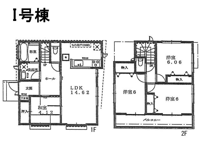Floor plan. (I Building), Price 31,800,000 yen, 4LDK, Land area 151.17 sq m , Building area 90.88 sq m