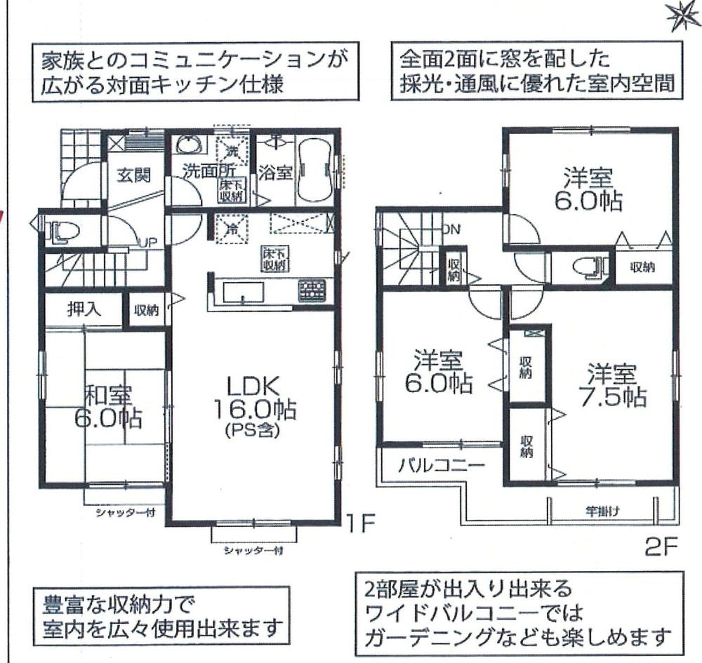 Floor plan. 44,800,000 yen, 4LDK, Land area 142.3 sq m , Building area 97.5 sq m