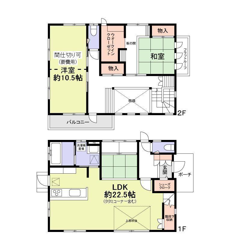 Floor plan. 39,800,000 yen, 2LDK + S (storeroom), Land area 151.13 sq m , Building area 110.54 sq m