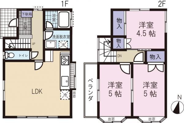 Floor plan. 17.8 million yen, 3LDK, Land area 86.08 sq m , Building area 62.92 sq m