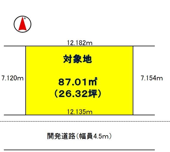 Compartment figure. Land price 27.3 million yen, Land area 87.01 sq m