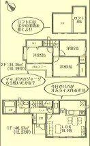 Floor plan. 38,800,000 yen, 3LDK, Land area 77.53 sq m , Perfect 3LDK in building area 74.93 sq m family