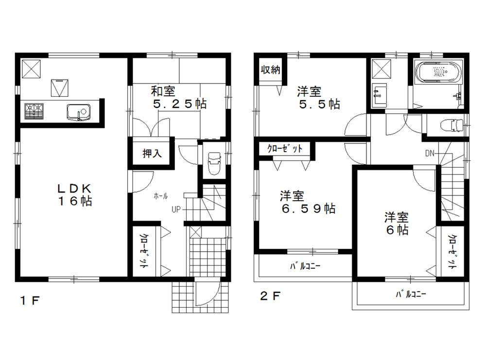 Floor plan. (5 Building), Price 42,800,000 yen, 4LDK, Land area 111.62 sq m , Building area 96.46 sq m