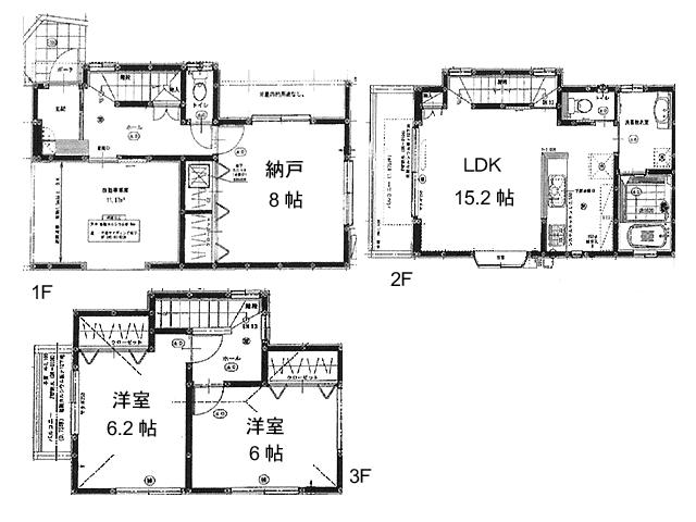 Floor plan. 35,750,000 yen, 2LDK + S (storeroom), Land area 73.22 sq m , Building area 105.14 sq m