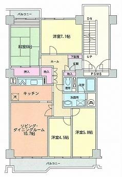 Floor plan. 4LDK, Price 13.8 million yen, Occupied area 90.01 sq m , Balcony area 11.19 sq m spacious 4LDk.