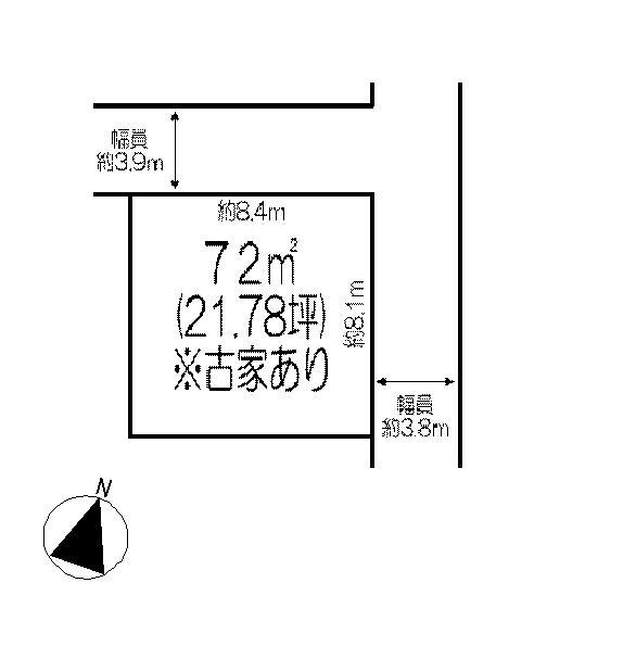 Compartment figure. Land price 5.9 million yen, Land area 72 sq m