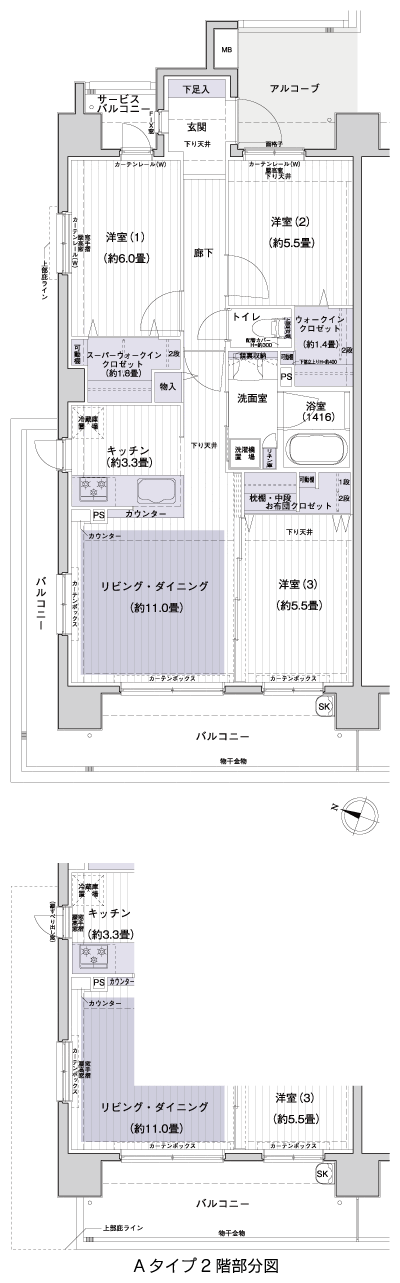 Floor: 3LDK + SWIC + WIC, the occupied area: 72.69 sq m, Price: 37,480,000 yen, now on sale