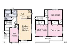 Floor plan. 23.8 million yen, 4LDK, Land area 125.65 sq m , Building area 93.78 sq m