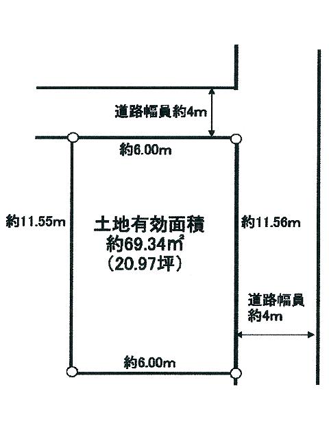 Compartment figure. Land price 17.5 million yen, Land area 69.34 sq m