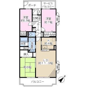 Floor plan. 3LDK, Price 11.8 million yen, Occupied area 79.46 sq m , Balcony area 12.56 sq m