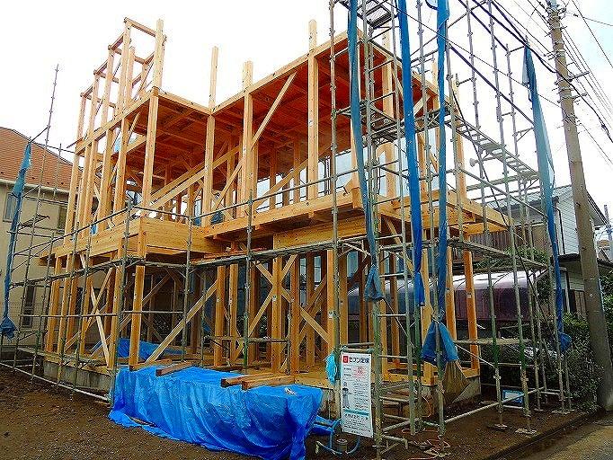Construction ・ Construction method ・ specification. State at the time of completion of framework! Our skilled carpenters are assembled in one day!