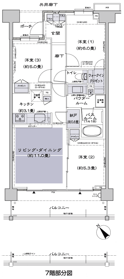 Floor: 3LD ・ K + N (storeroom) + WIC (walk-in closet), the occupied area: 67.35 sq m, Price: 36,400,000 yen ・ 38,200,000 yen, now on sale